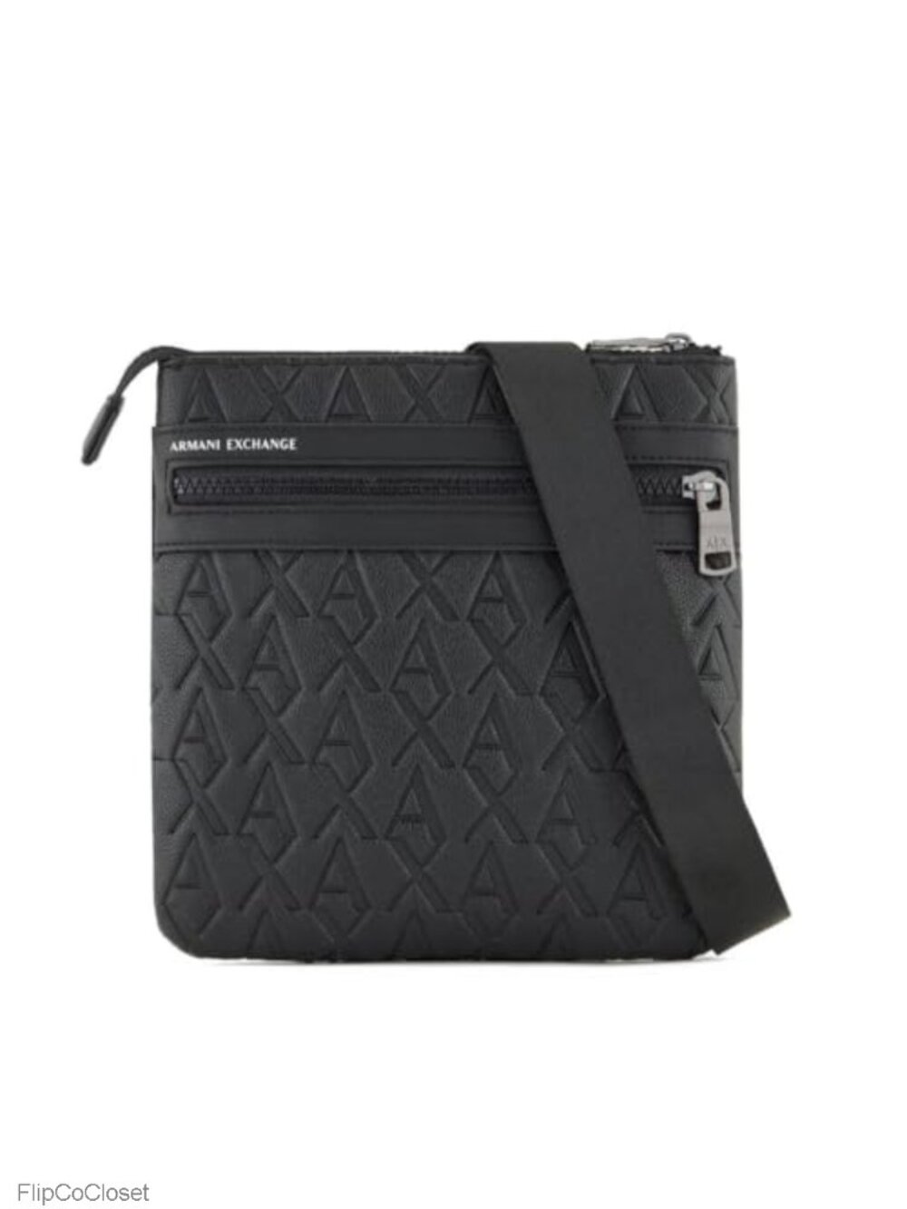Men's Flat Crossbody Bag Adjustable Strap Multiple Compartments
